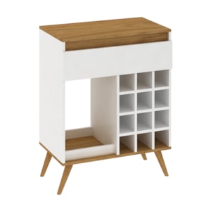 Adega Retro 01 Gaveta Nogal Branco Fellicci Moveis Adega Retro 01 Gaveta Nogal Branco Fellicci Moveis