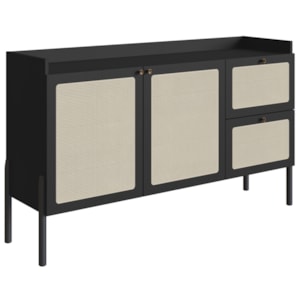 Aparador Balcao Buffet 139 Cm Pes Madeira 27969 Oslo Nero Artesano Aparador Balcao Buffet 139 Cm Pes Madeira 27969 Oslo Nero Artesano