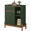 Aparador Bar 50526 Pes Madeira Maciça 81cm Verde Oliva Cedro DCASA