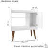 Aparador Bar Cafe 1 Porta Cafe 71 cm Branco BECHARA