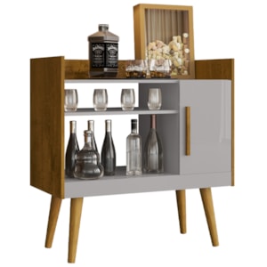 Aparador Bar Cafe 1 Porta Cafe 71 cm Cinamomo Off White BECHARA