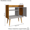 Aparador Bar Cafe 1 Porta Cafe 71 cm Cinamomo Off White BECHARA