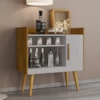 Aparador Bar Cafe 1 Porta Cafe 71 cm Cinamomo Off White BECHARA
