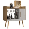 Aparador Bar Cafe 1 Porta Cafe 71 cm Naturalle Off White BECHARA
