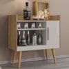 Aparador Bar Cafe 1 Porta Cafe 71 cm Naturalle Off White BECHARA