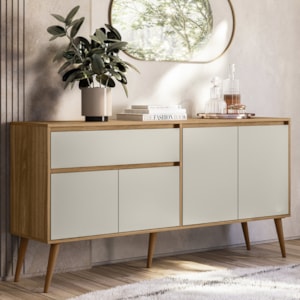 Aparador Buffet 160 cm 4 Portas RA2550 Nature Off White PLLA