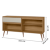 Aparador Buffet 160 cm 4 Portas RA2550 Nature Off White PLLA