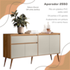 Aparador Buffet 160 cm 4 Portas RA2550 Nature Off White PLLA