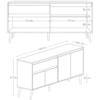 Aparador Buffet 160 cm 4 Portas RA2550 Nature Off White PLLA