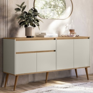 Aparador Buffet 160 cm 4 Portas RA2550 Off White Nature PLLA