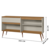 Aparador Buffet 160 cm 4 Portas RA2550 Off White Nature PLLA