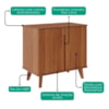 Aparador Buffet 2 Portas MDF 85 cm 22139 Cinamomo MOLCI