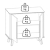 Aparador Buffet 2 Portas MDF 85 cm 22139 Cinamomo MOLCI
