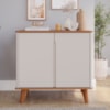Aparador Buffet 2 Portas MDF 85 cm 22139 Cinamomo Off White MOLCI