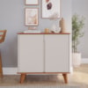 Aparador Buffet 2 Portas MDF 85 cm 22139 Cinamomo Off White MOLCI