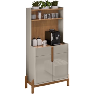 Aparador Cantinho Cafe 50525 2 Portas 81cm Off White Cedro DCASA