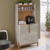 Aparador Cantinho Cafe 50525 2 Portas 81cm Off White Cedro DCASA