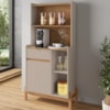 Aparador Cantinho Cafe 50527 1 Porta 81cm Off White Cedro DCASA