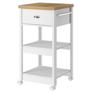 Aparador Carrinho Café 1 Gaveta 45 cm BA130 Branco Dtall Aparador Carrinho Café 1 Gaveta 45 cm BA130 Branco Dtall