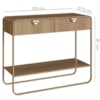 Aparador Organico 2 Gavetas 100 cm 28066 Hanover Dourado Artesano