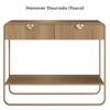 Aparador Organico 2 Gavetas 100 cm 28066 Hanover Dourado Artesano