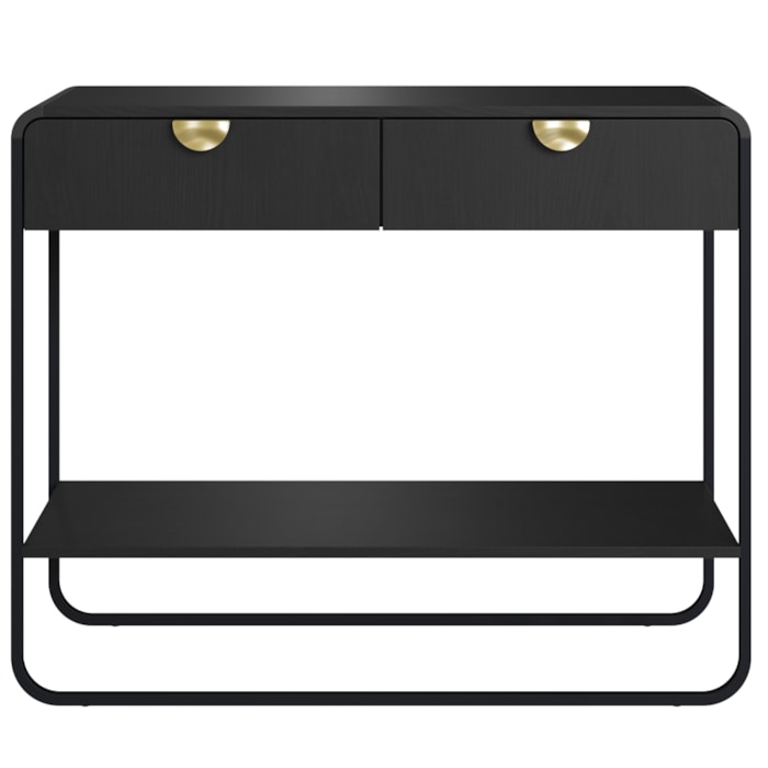Aparador Organico 2 Gavetas 100 cm 28066 Nero Preto Artesano