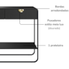 Aparador Organico 2 Gavetas 100 cm 28066 Nero Preto Artesano