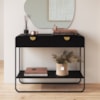Aparador Organico 2 Gavetas 100 cm 28066 Nero Preto Artesano
