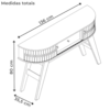 Aparador Para Sala 1 Gaveta 136 cm Estoril Calacata Off White MADETEC