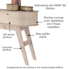 Aparador Para Sala 1 Gaveta 136 cm Estoril Calacata Off White MADETEC