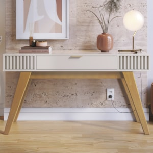 Aparador Para Sala 1 Gaveta 136 cm Riviera Off White Colibri