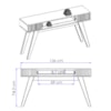 Aparador Para Sala 1 Gaveta 136 cm Riviera Off White Colibri