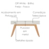 Aparador Para Sala 1 Gaveta 136 cm Riviera Off White Freijo Colibri