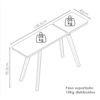 Aparador Para Sala Ibiza 139 cm Off White Nature Tebar