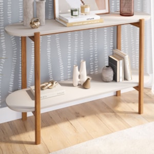 Aparador Pes Madeira Maciça 135 cm 21377 Off White NATUEM