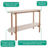 Aparador Pes Madeira Maciça 135 cm 21377 Off White NATUEM