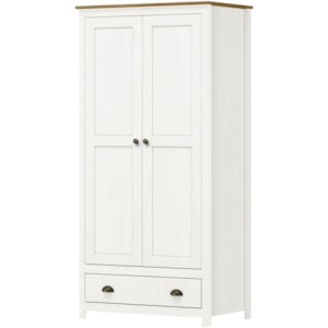 Armario 2 Pt 1 Gv Madeira Maciça 91 cm 9103 Branco Freijo Milani Store