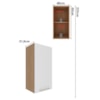 Armario Aereo 1 Porta 40 cm MDP CZ3118 Freijo Branco Tecno Mobili