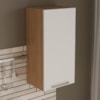 Armario Aereo 1 Porta 40 cm MDP CZ3118 Freijo Branco Tecno Mobili
