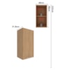 Armario Aereo 1 Porta 40 cm MDP CZ3118 Freijo Tecno Mobili