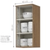 Armario Aereo 1 Porta 40 cm MDP Requinte C635 Nature Henn