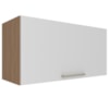 Armario Aereo 1 Porta Basc 80 cm MDP CZ3119 Freijo Branco Tecno Mobili