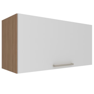 Armario Aereo 1 Porta Basc 80 cm MDP CZ3119 Freijo Branco Tecno Mobili Armario Aereo 1 Porta Basc 80 cm MDP CZ3119 Freijo Branco Tecno Mobili