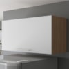 Armario Aereo 1 Porta Basc 80 cm MDP CZ3119 Freijo Branco Tecno Mobili