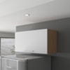 Armario Aereo 1 Porta Basc 80 cm MDP CZ3119 Freijo Branco Tecno Mobili