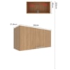 Armario Aereo 1 Porta Basc 80 cm MDP CZ3119 Freijo Tecno Mobili