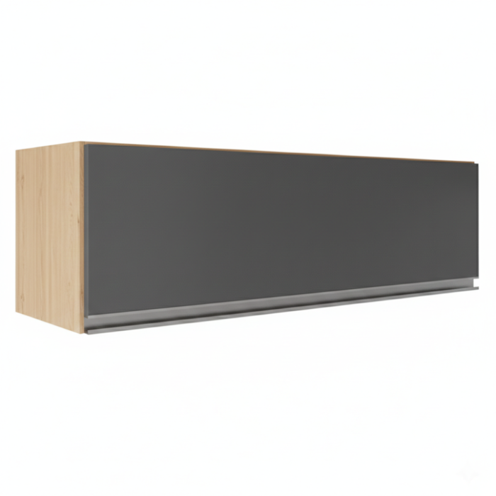 Armario Aereo 1 Porta Basculante 80 cm BP Fiorella Freijo Grafite Eratto Moveis