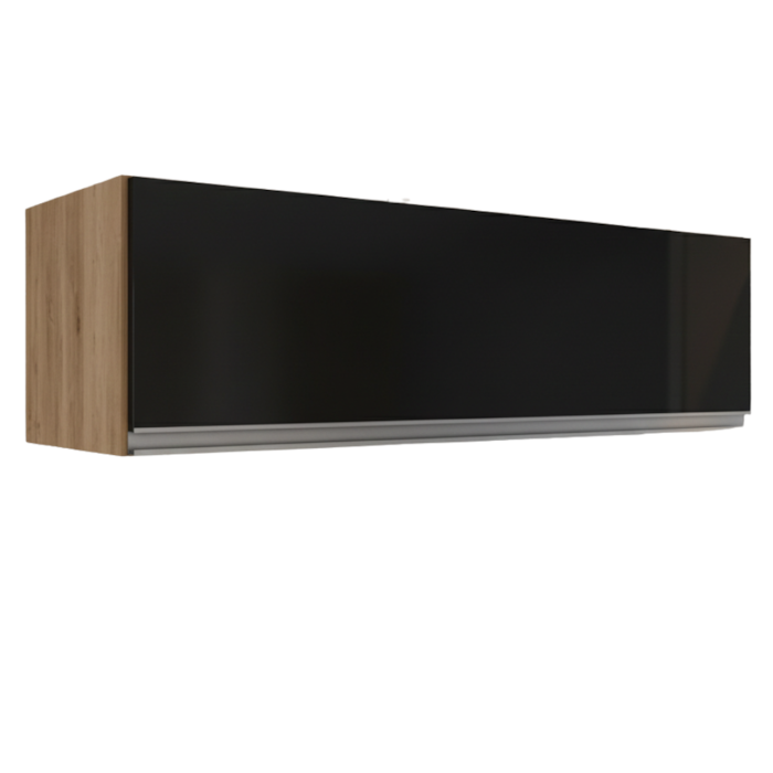 Armario Aereo 1 Porta Basculante 80 cm BP Fiorella Freijo Preto Eratto Moveis