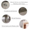 Armario Aereo 1 Porta Basculante e Balcao Com Tampo MDF 80 cm Connect Duna Cristal Henn