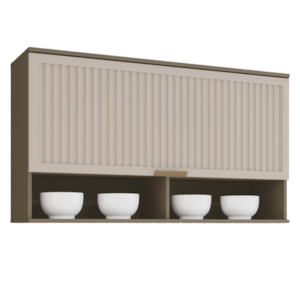 Armario Aereo 1 Porta Basculante MDF 120 cm Connect C87 Duna Cristal Henn